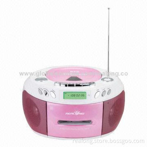 DVD boombox with cassette and FM/AM radio